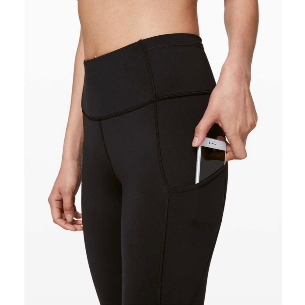 Lululemon Fast and Free High-Rise Crop Black Leggings